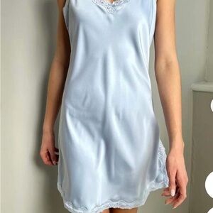 Brandy Melville Light Blue Lace Trim Chamise. One size, with tags